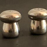 Salt and pepper mushrooms in silver metal Pavilion Christofle