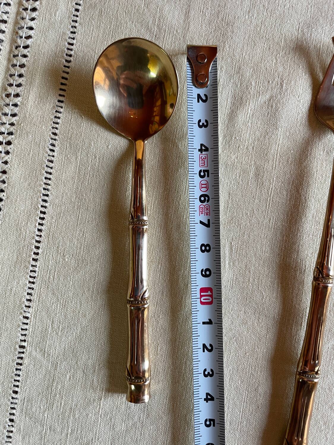 16 Bamboo nickel bronze dessert cutlery