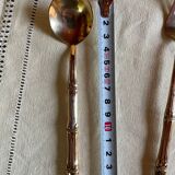 16 Bamboo nickel bronze dessert cutlery