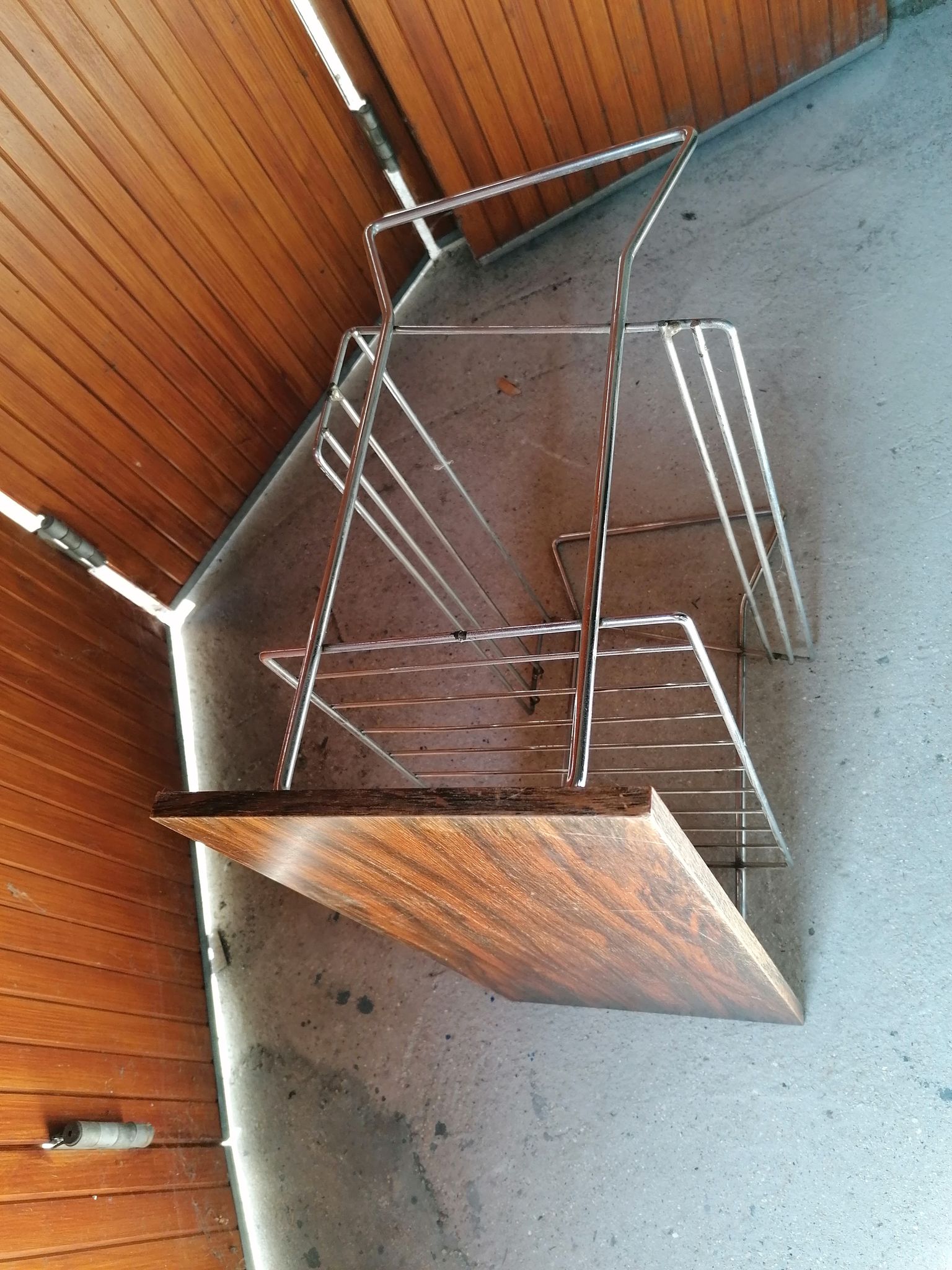 Table door reviews end of sofa line of steel chrome wengué vintage