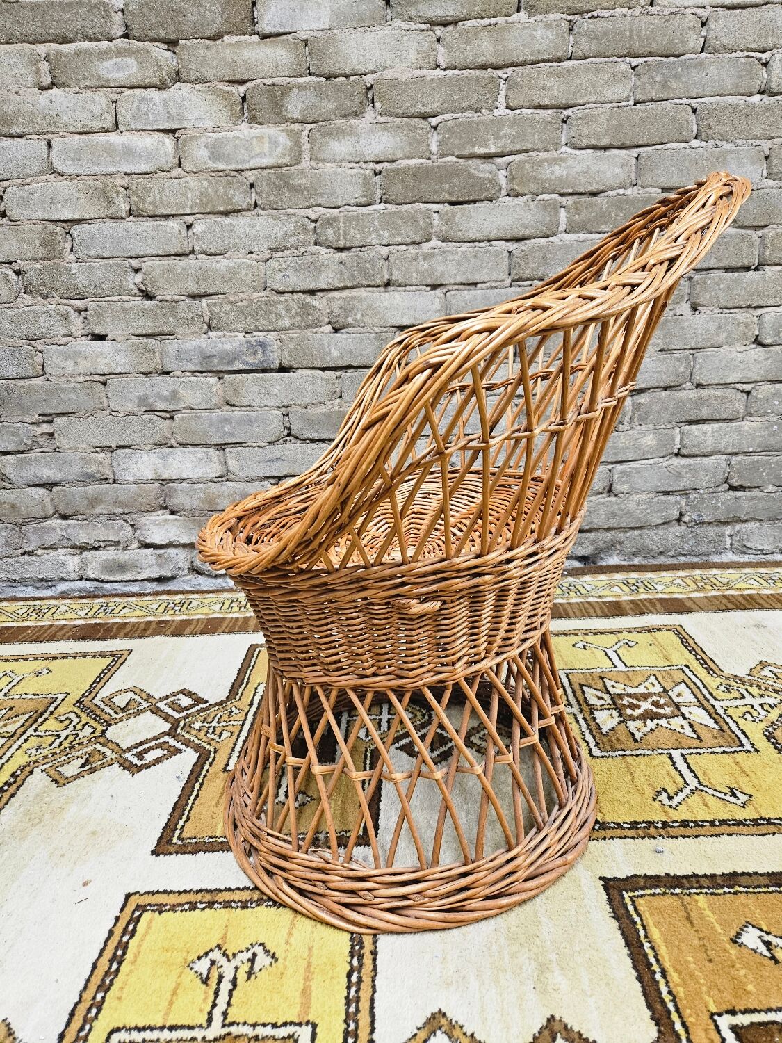Vintage rattan armchair