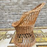 Vintage rattan armchair