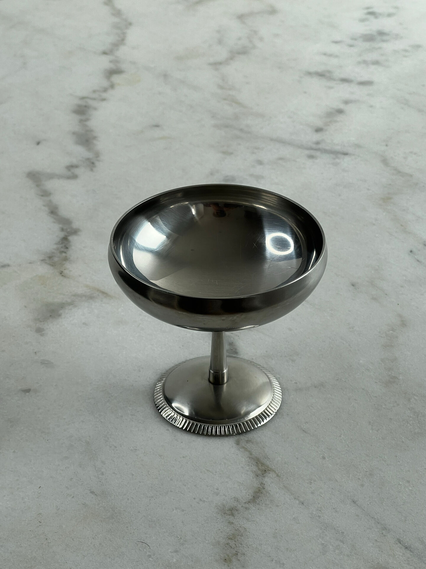Lot de 6 coupes à champagne en inox Letang Rémy