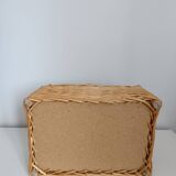 Vintage wicker bottle basket