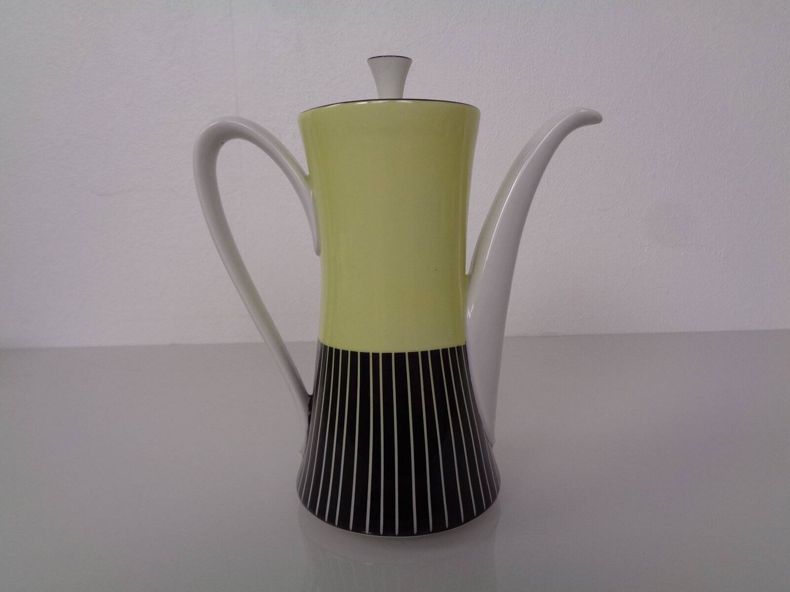 Coffee service for 6 from Vokstedt, Germany, 1950s, set of 17.
