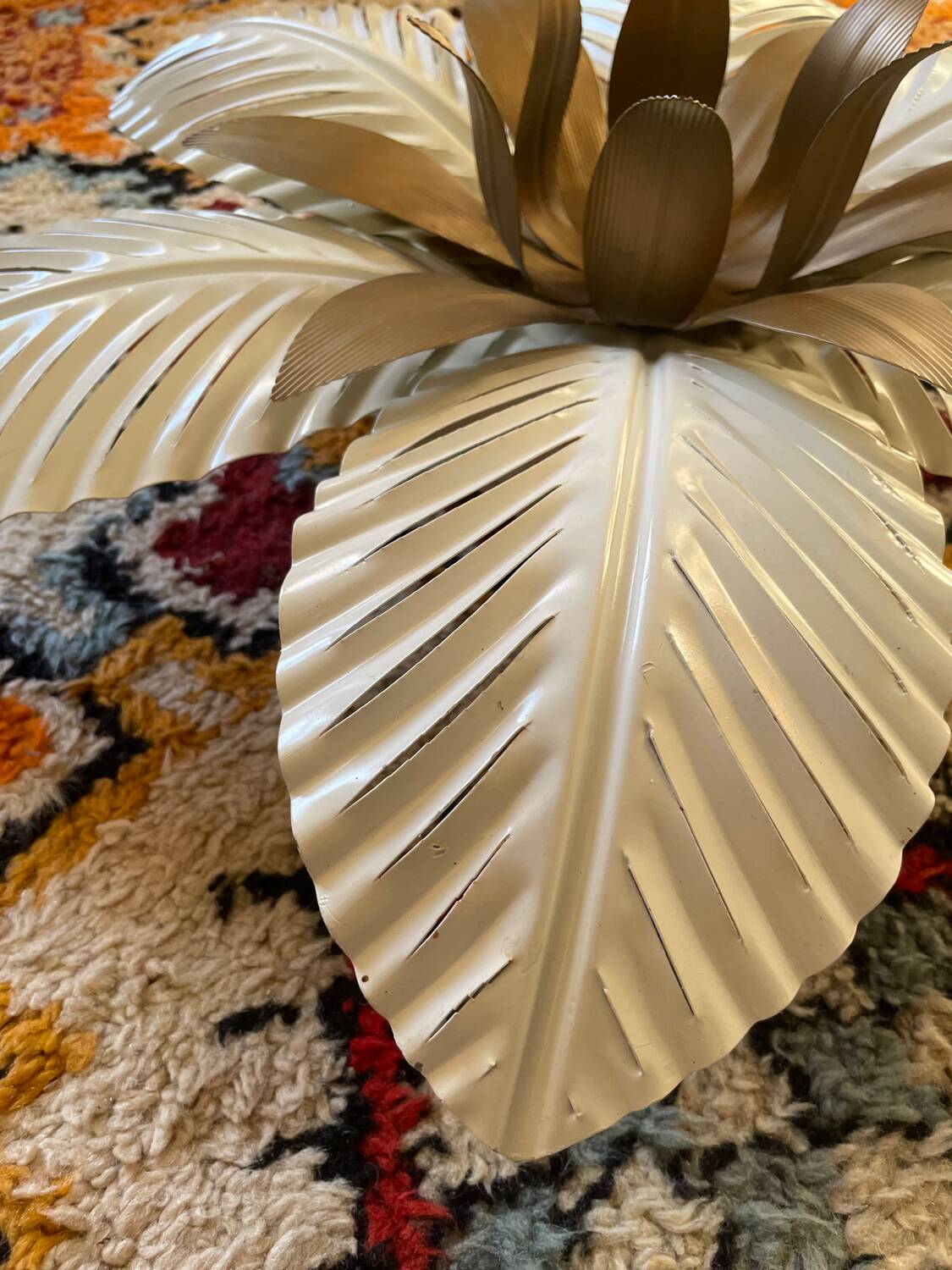 Luminaire floral années 70