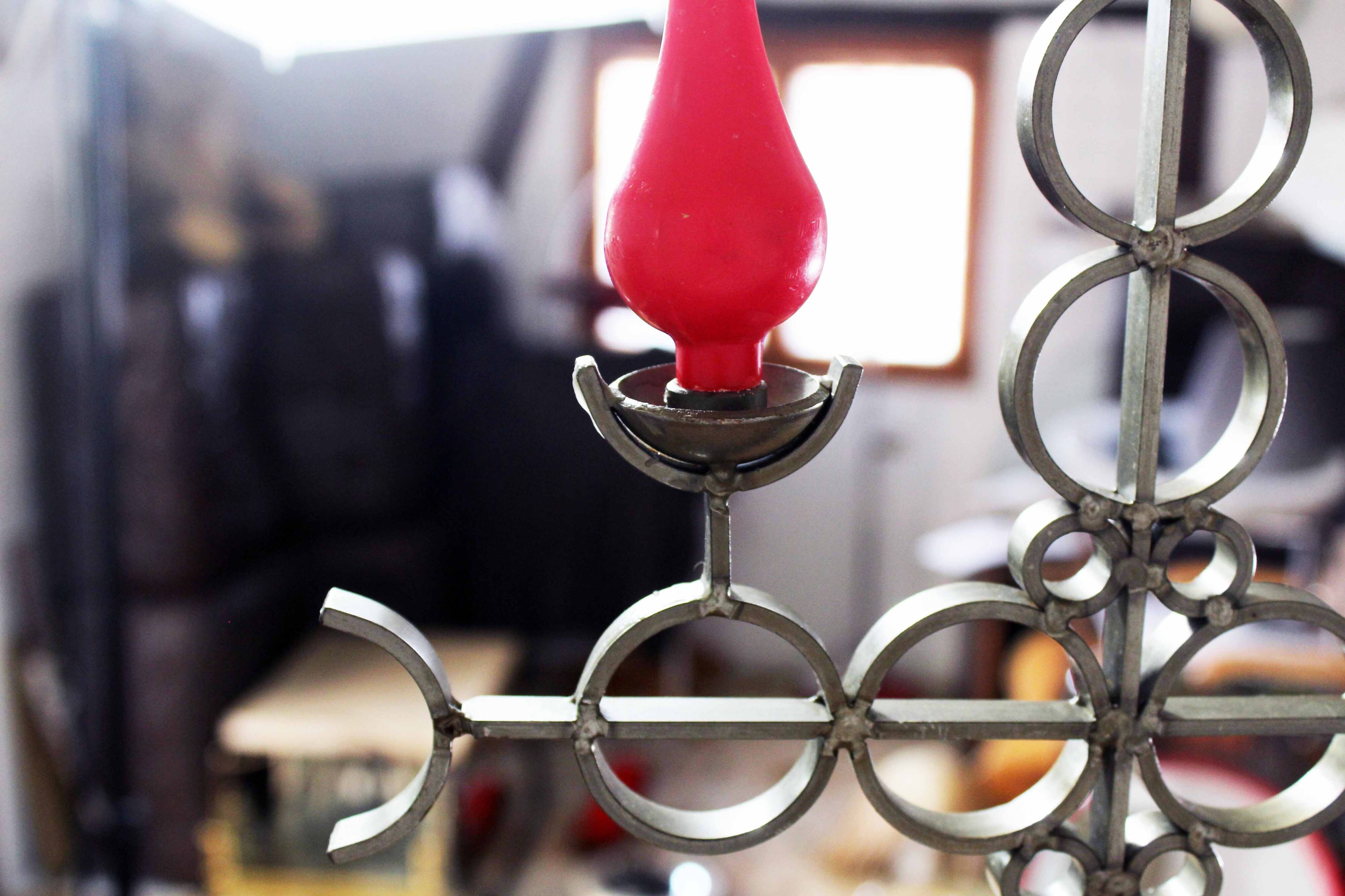 Scandinavian hanging candle holder