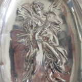 Art deco silver metal dish