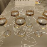 Verlor glasses with gold trim