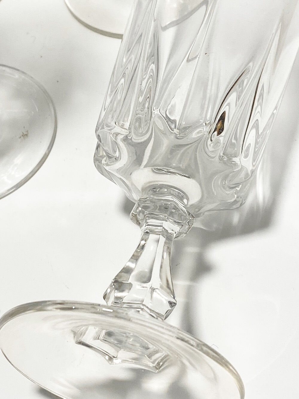 6 champagne flutes, crystal