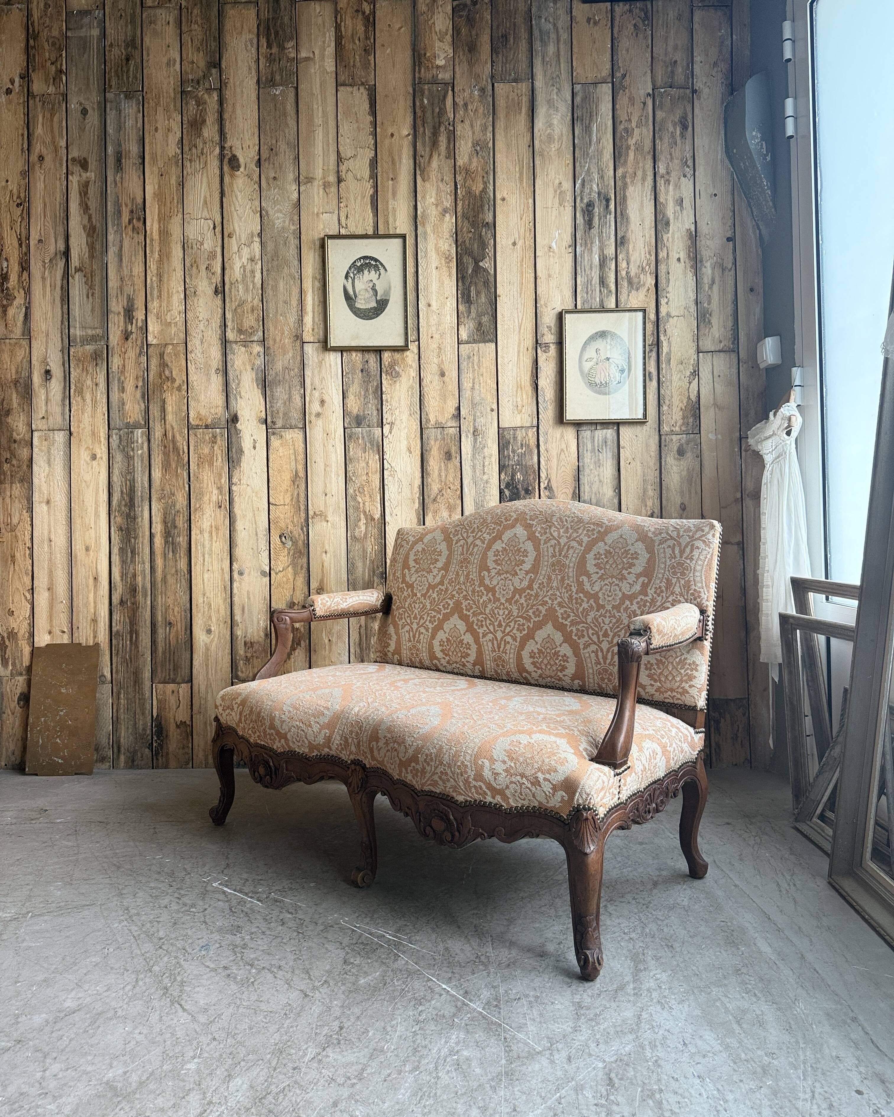 Antique two-seater Louis XV bench