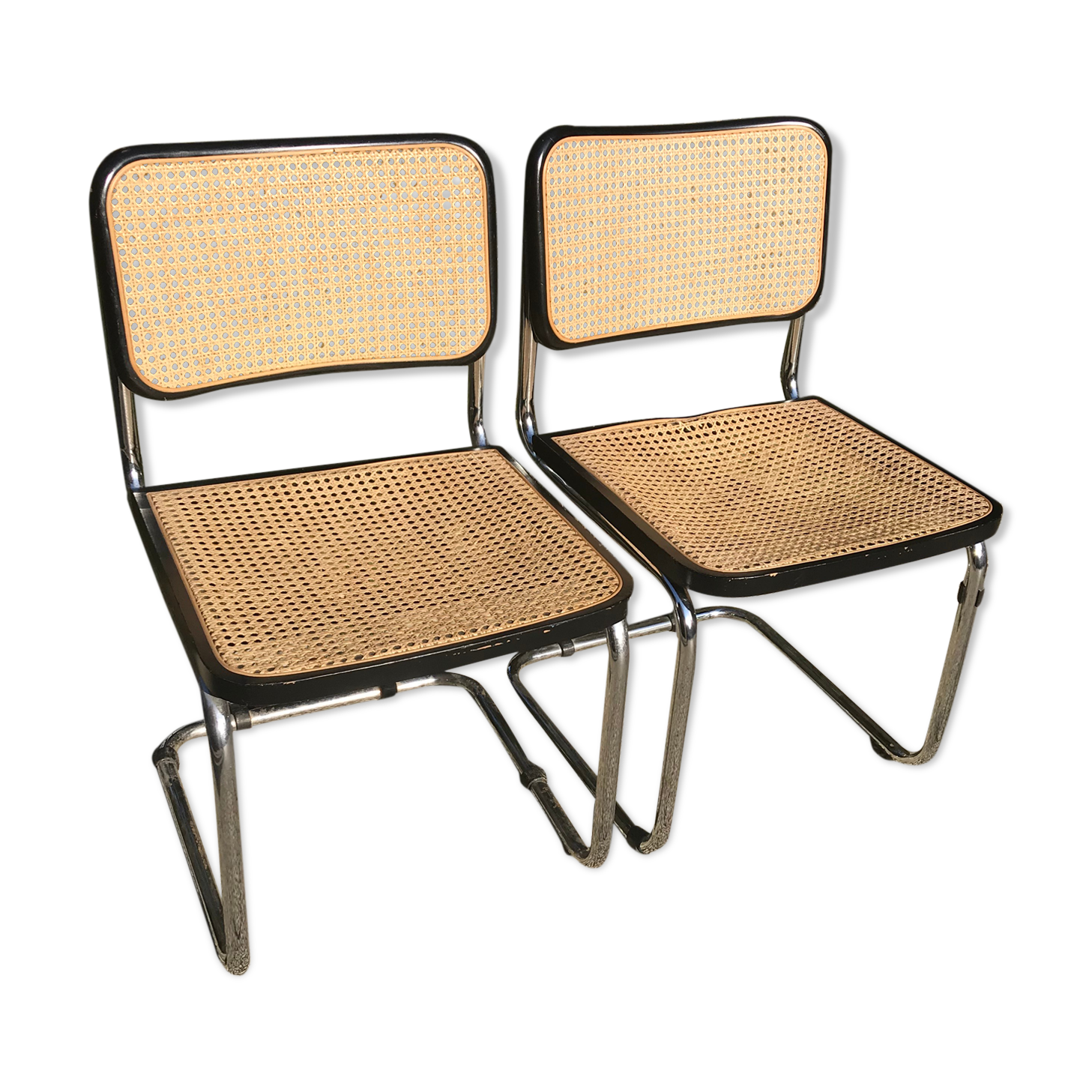 Pair of Cesca B32 chairs by Marcel Breuer