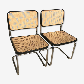 Paire de chaises Cesca B32 par Marcel Breuer