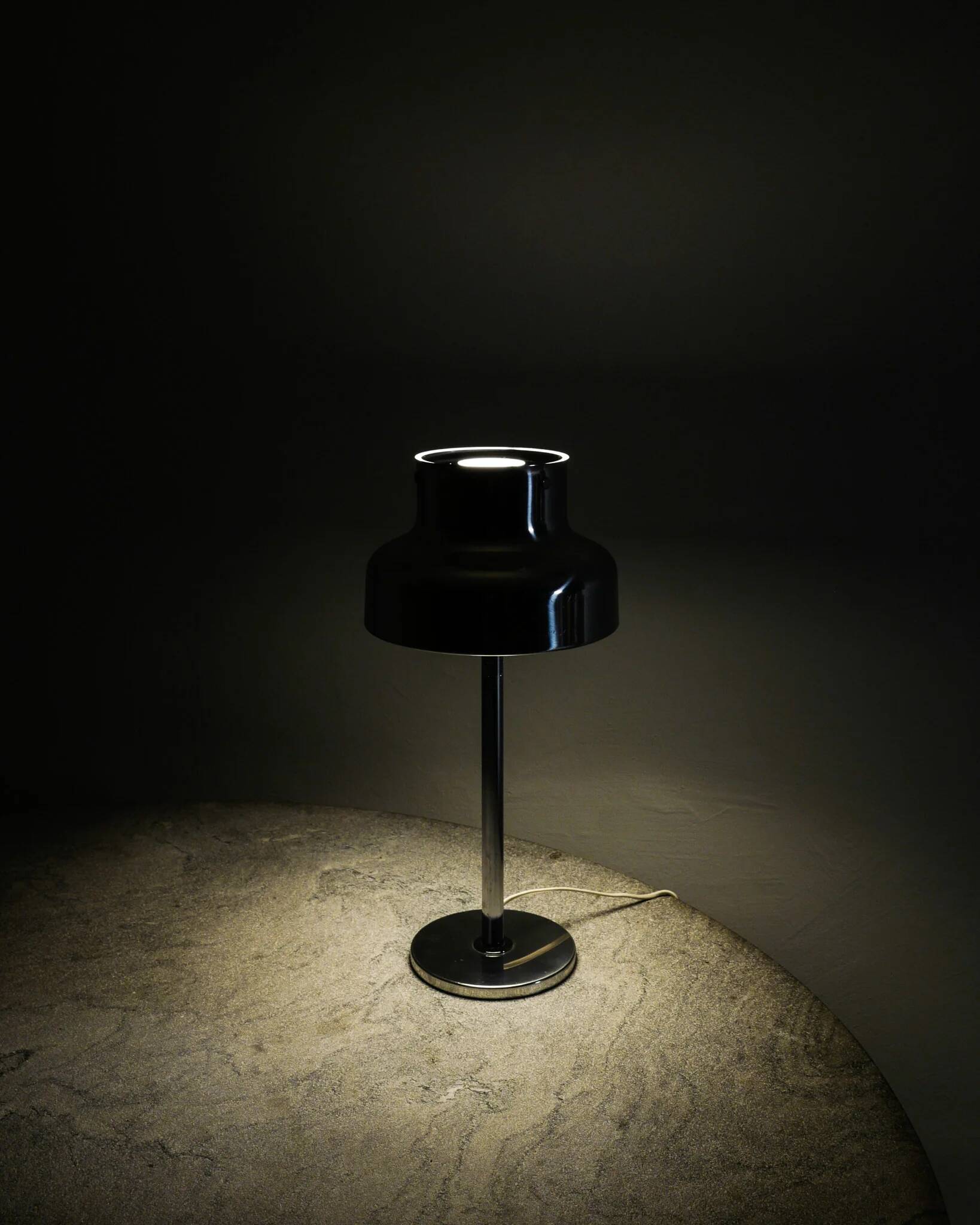 Lampe de bureau en chrome "Bumling" des années 1960 par Anders Pehrs, style scandinave du milieu du siècle.
