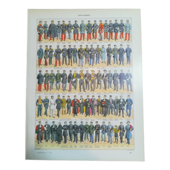 Lithographie sur les uniformes de 1928