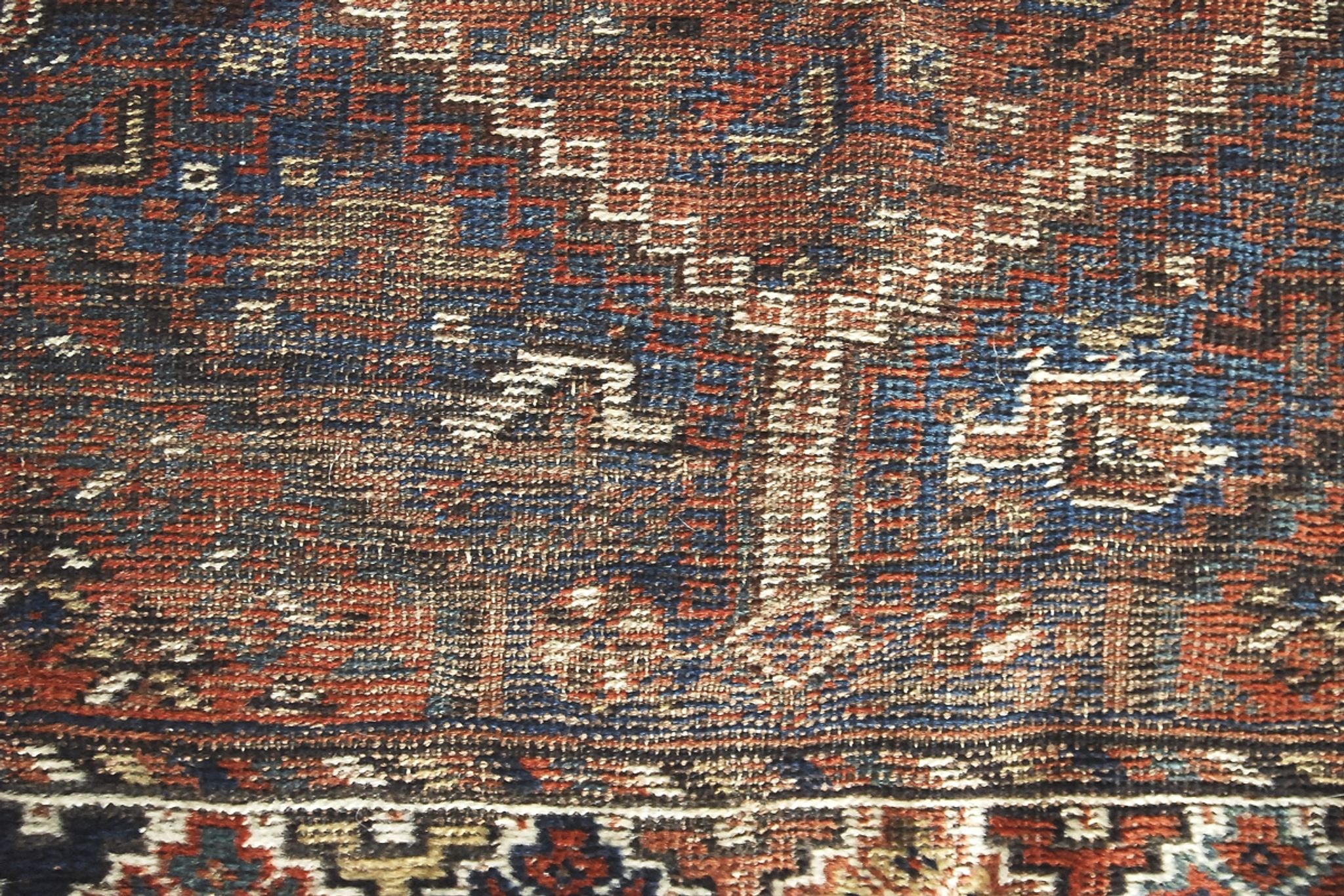 Tapis ancien tissé à la main, 1850 shiraz persan 150x110cm