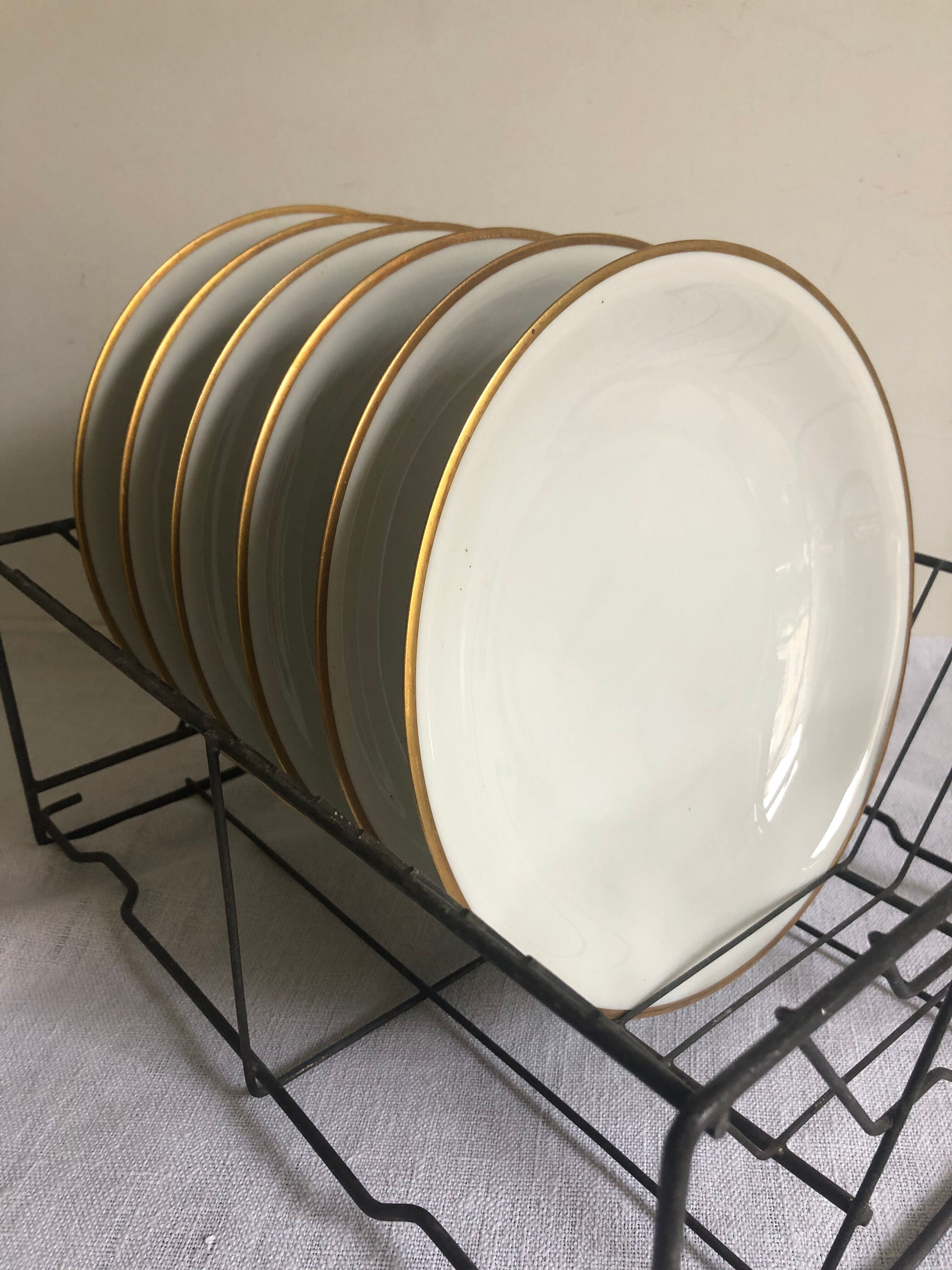 6 hollow plates - Limoges Chastagner porcelain