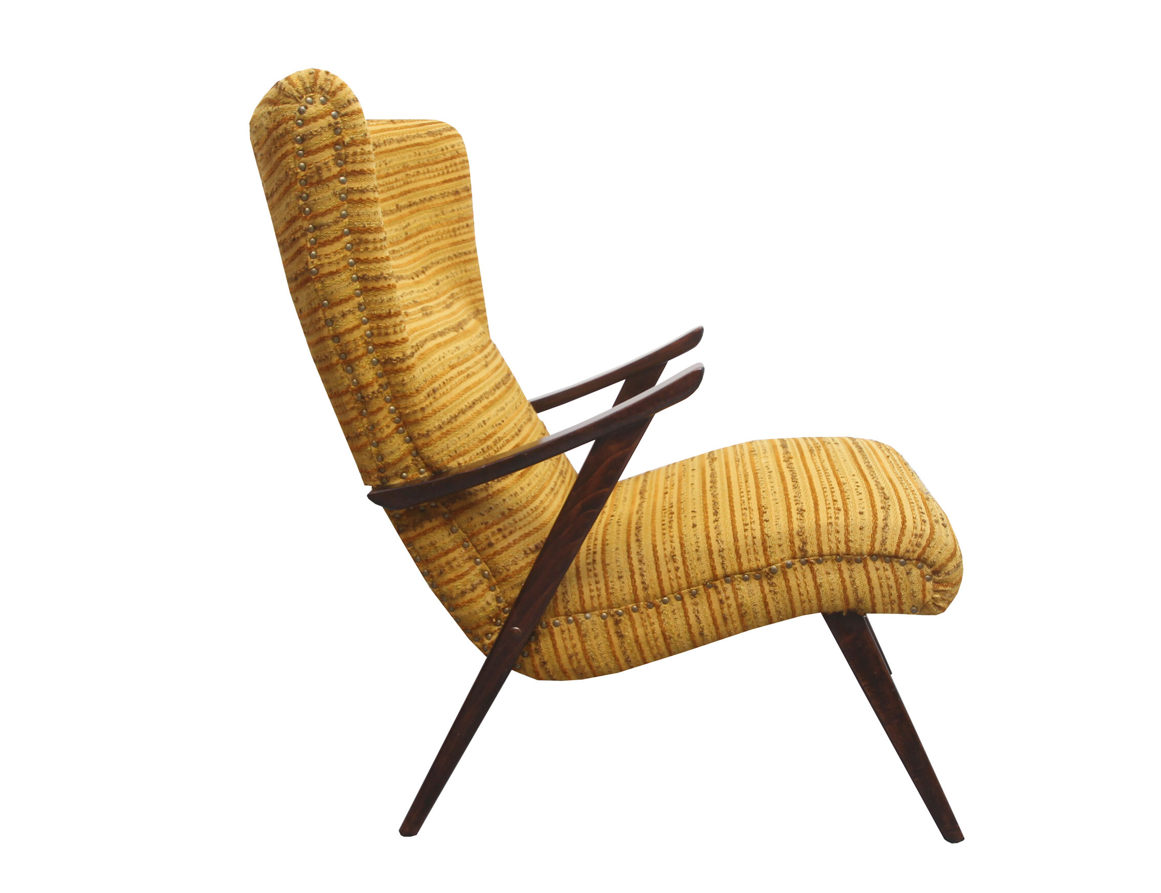 1950s highback chair ocher-yellow