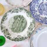 Mismatched antique dinner plates