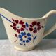 Vintage milk jug, model "Sylvain" earthenware of Lunéville