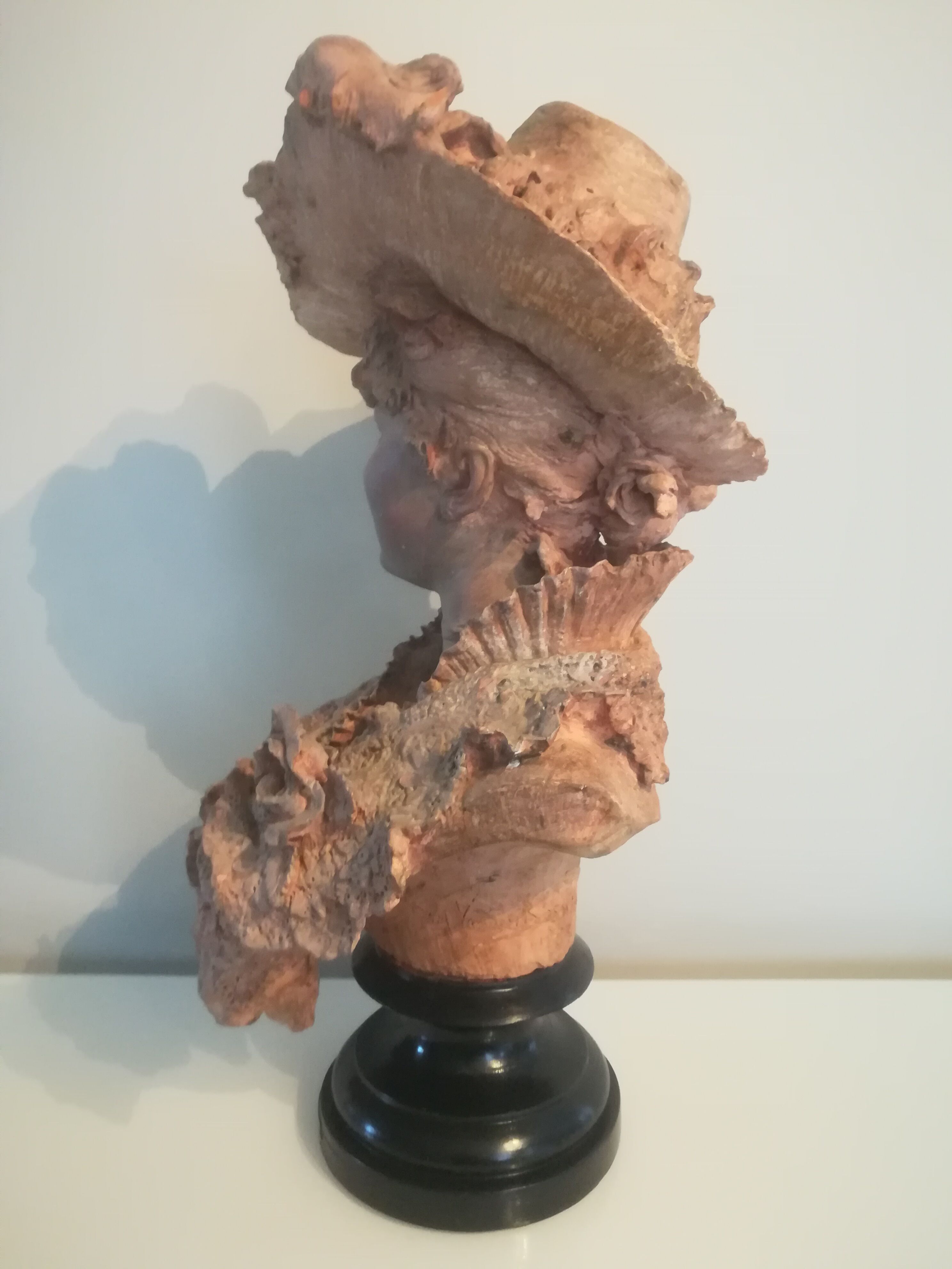 Bust signed D. Van Den Bossche in terracotta