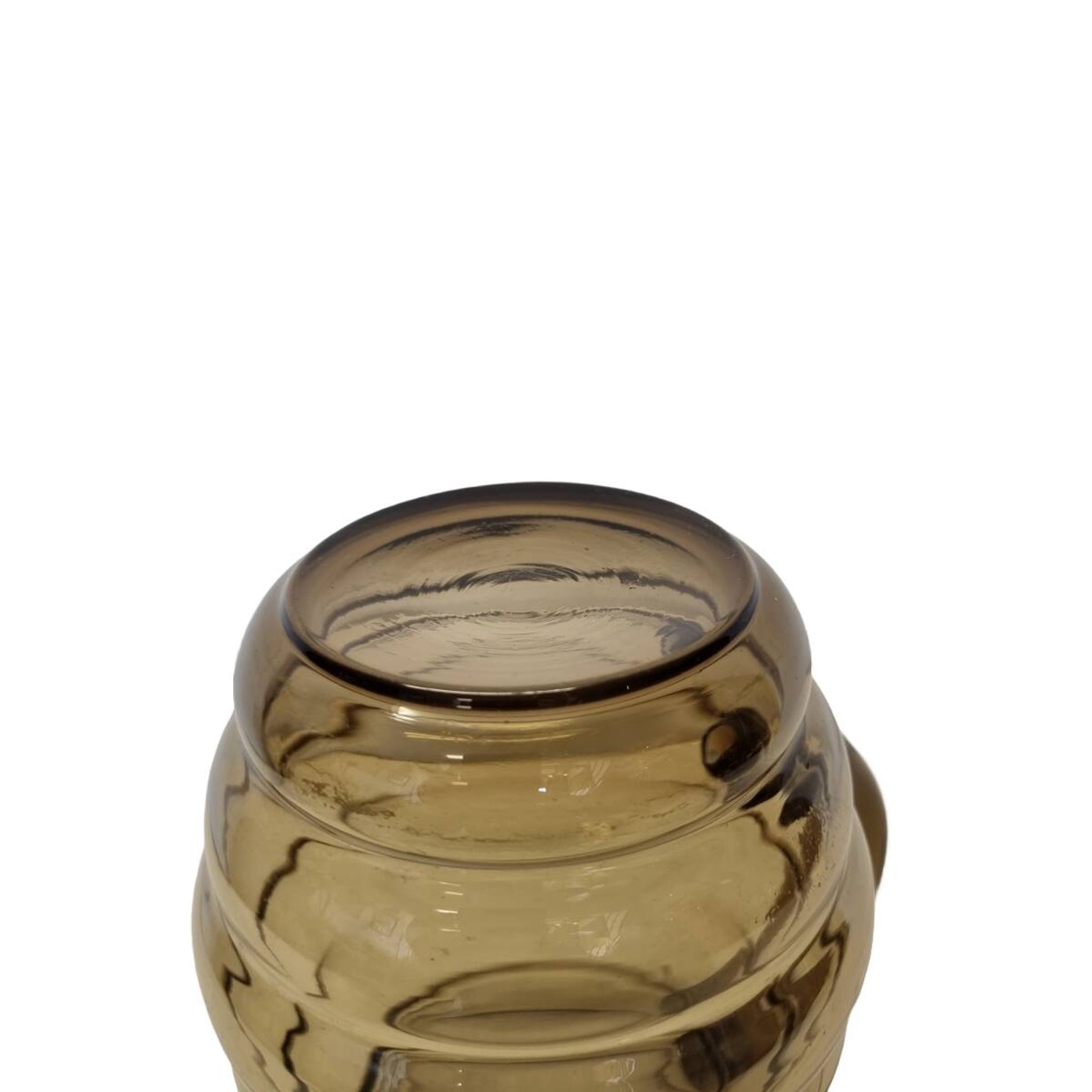 Vintage Smoked Glass Water Carafe, 1950s