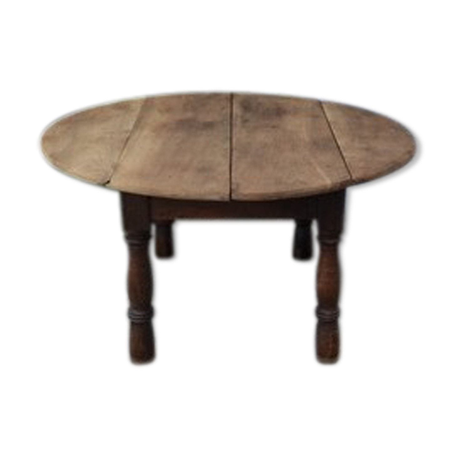 Folding low round table