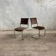 Paire de chaises chromées vintage 1970