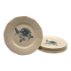 6 earthenware plates stamped "digoin sarreguemines"