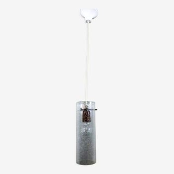 Lampe suspendue vintage en verre Kaiser Leuchten, années 1960