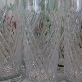Set of 8 cut crystal glasses