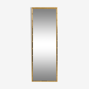 Miroir rectangulaire en laiton doré, années 1970