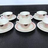 6 Gien coffee cups 40s-50s