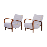 Art Deco Armchairs, 1930s Czechia. Beech, Designed by Koželka and Kropáček
