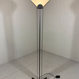 Italian steel tear plate and glass floor lamp 1980’s.