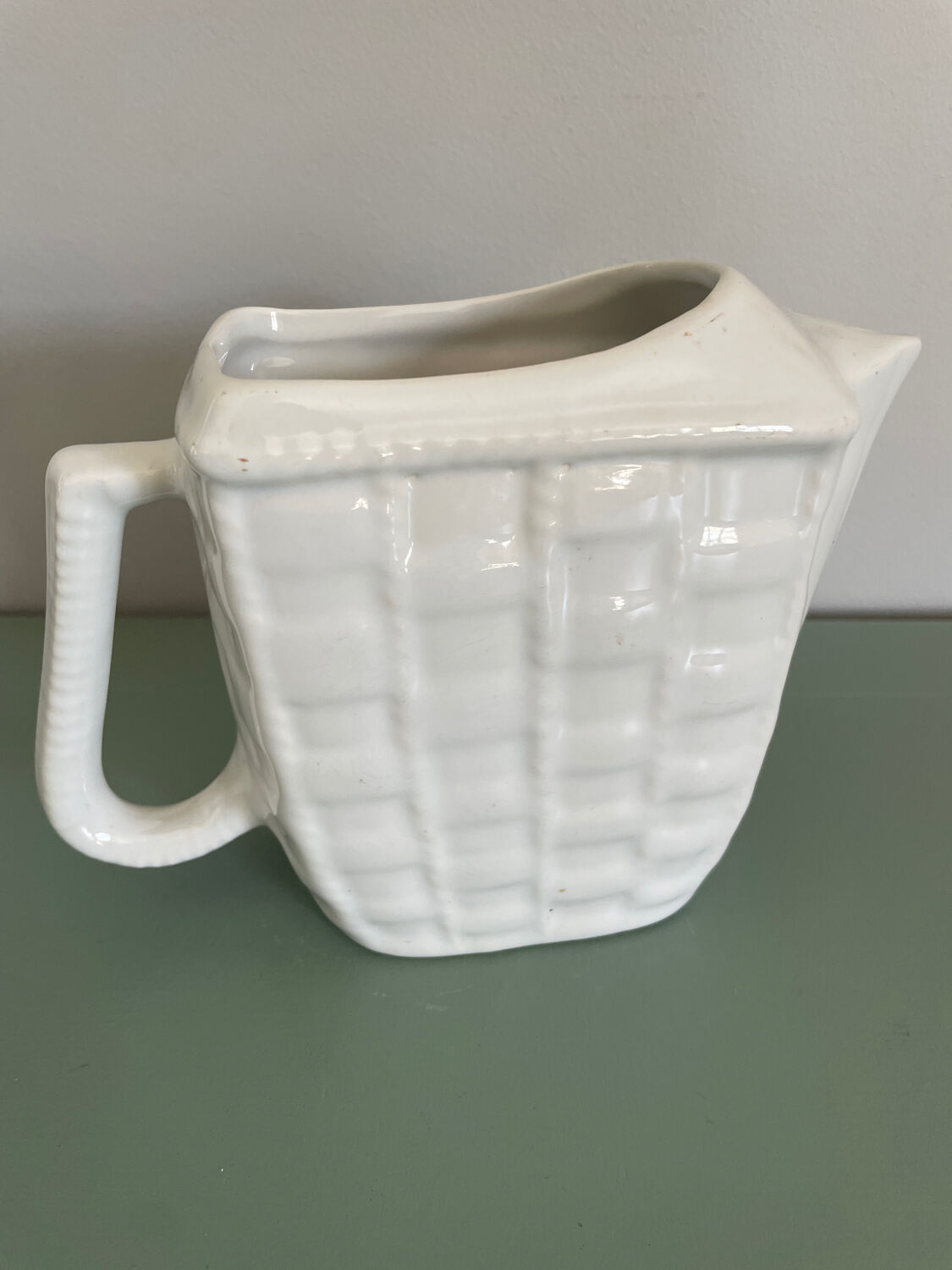 White ceramic jug, bistro