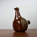 Bird-shaped pottery bottle from a modern Danish workshop, mid-century, 1960s.