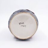 Italian round vase with bottle and floral motifs - 1950s/1960s