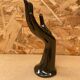 Antique Black Ceramic Hand Soliflore Ring Sizer Vintage Decoration