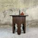 Vintage hexagonal side table in solid oak