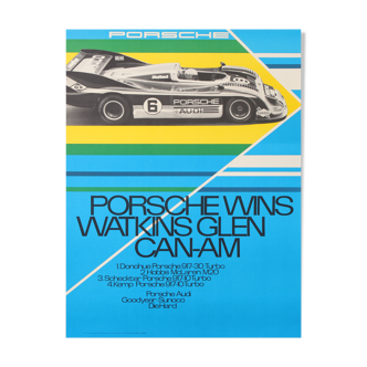 Atelier strenger-reichert porsche  wins watkins glen can-am 1973 101x77 cm affiche