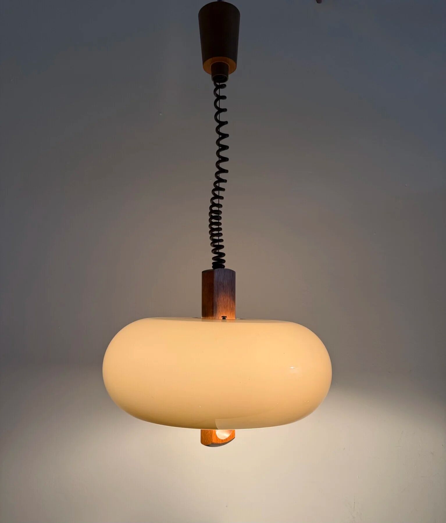 Mid-century space age pendant lamp Temde Leuchten, 1970s Germany