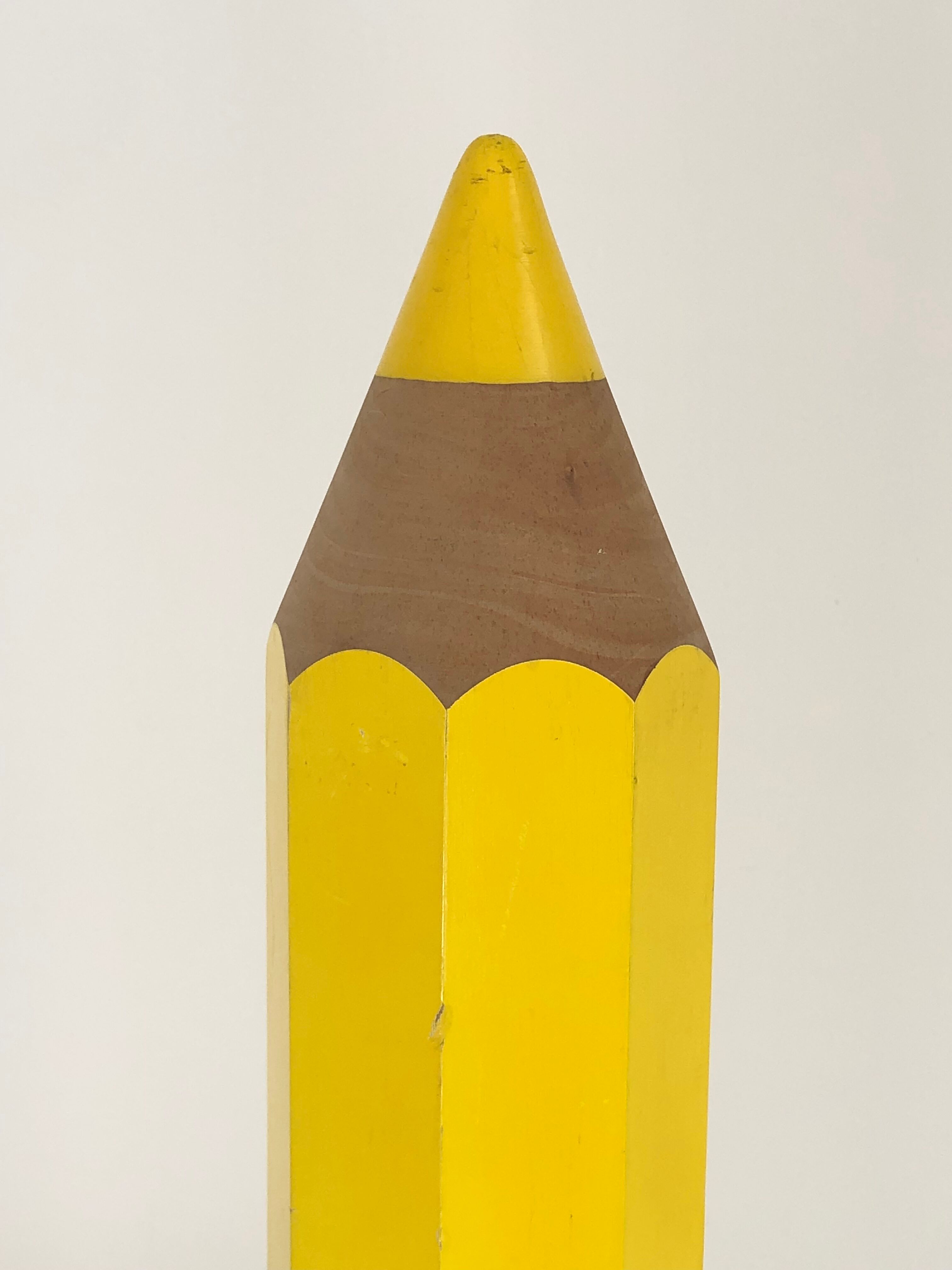 Lamp in the shape of a yellow pencil edited by Vilac, France, 1980