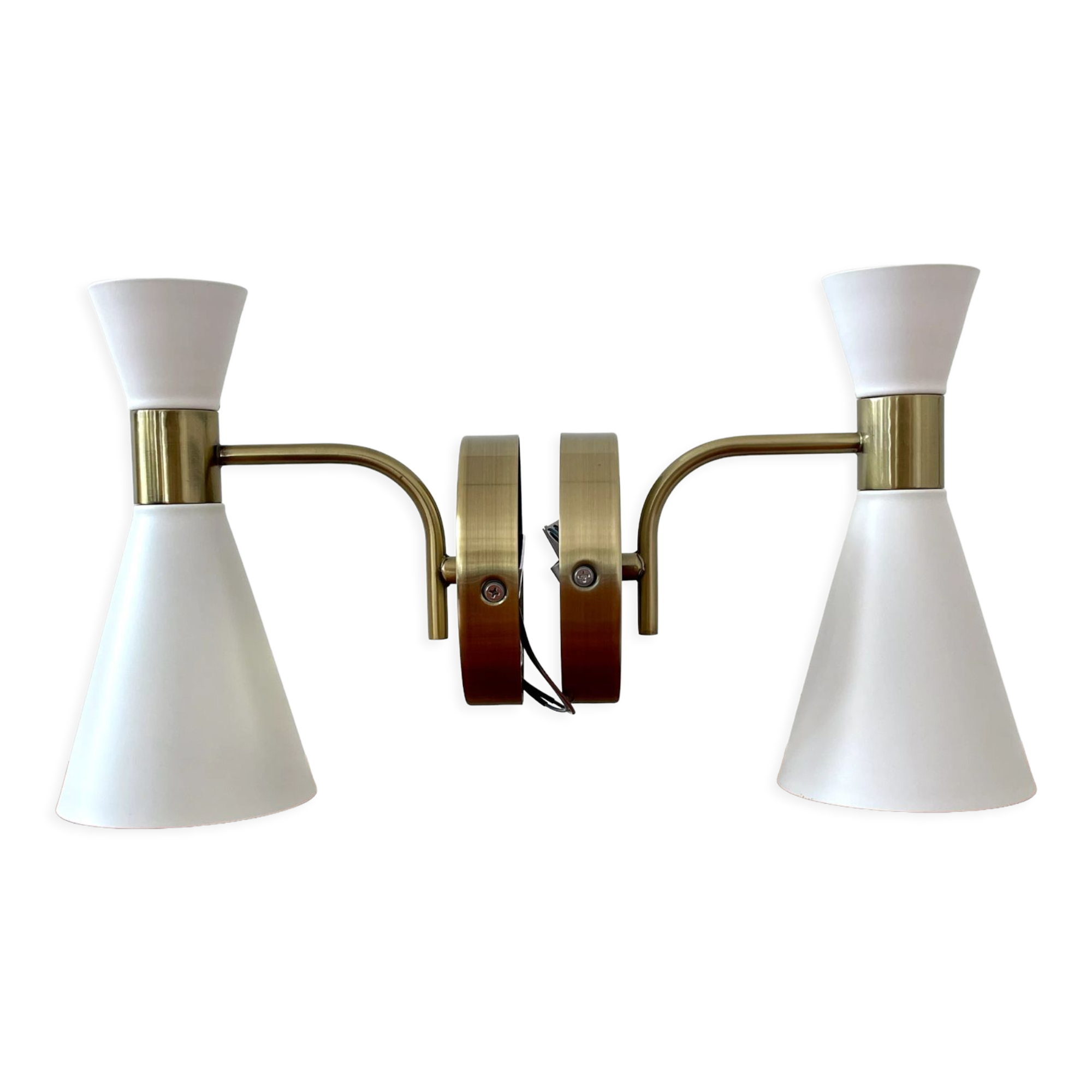 Pair of diabolo wall lamps