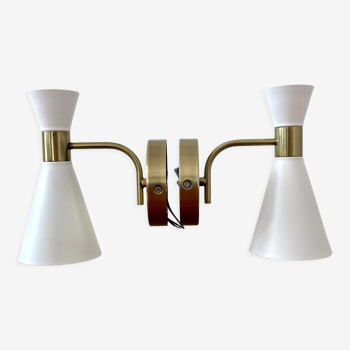 Pair of diabolo wall lamps