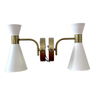 Pair of diabolo wall lamps