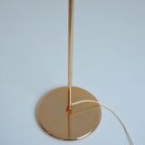 Vintage 1970s gilded brass adjustable and swivel floor lamp / reading lamp