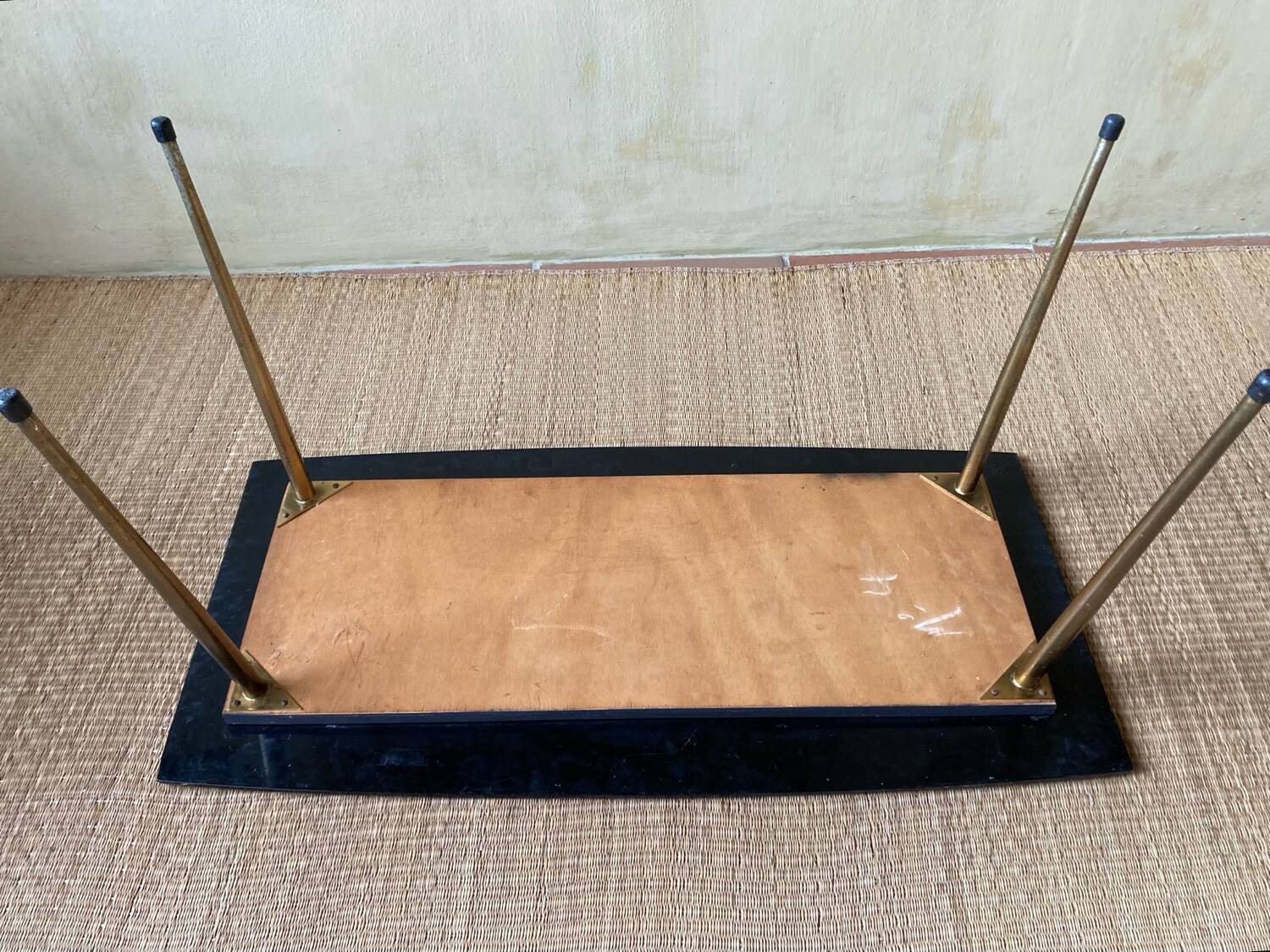 Vintage glass coffee table