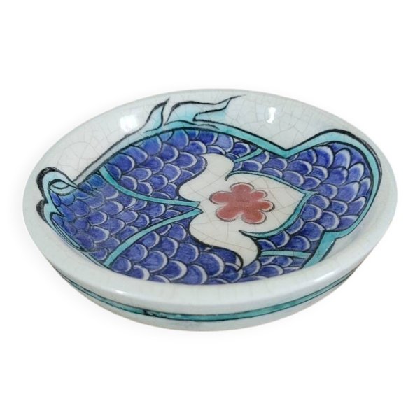 Petite coupelle en grès vernissé poisson