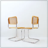 Pair of vintage Cesca chairs in light wood - Italy 1990s